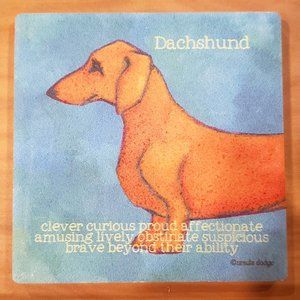Absorbent Stone Coasters - Dachshund 2